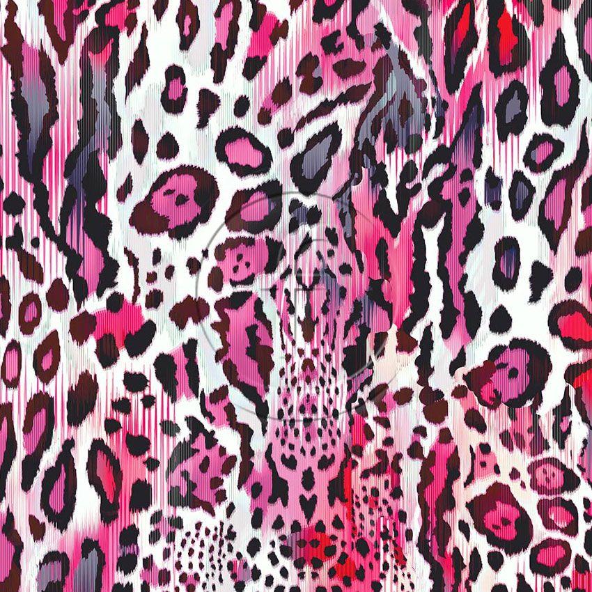 Textured Leopard Pink, Animal Scalable Stretch Fabric