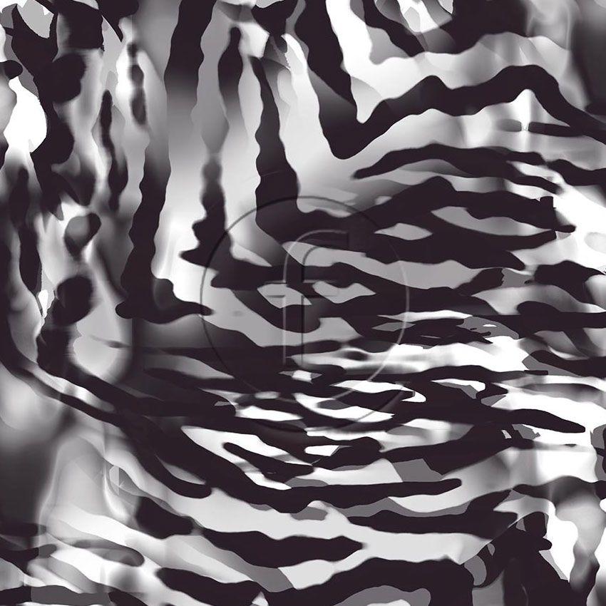 Zebra Party Greyscale - Scalable Patterned Stretch Fabric