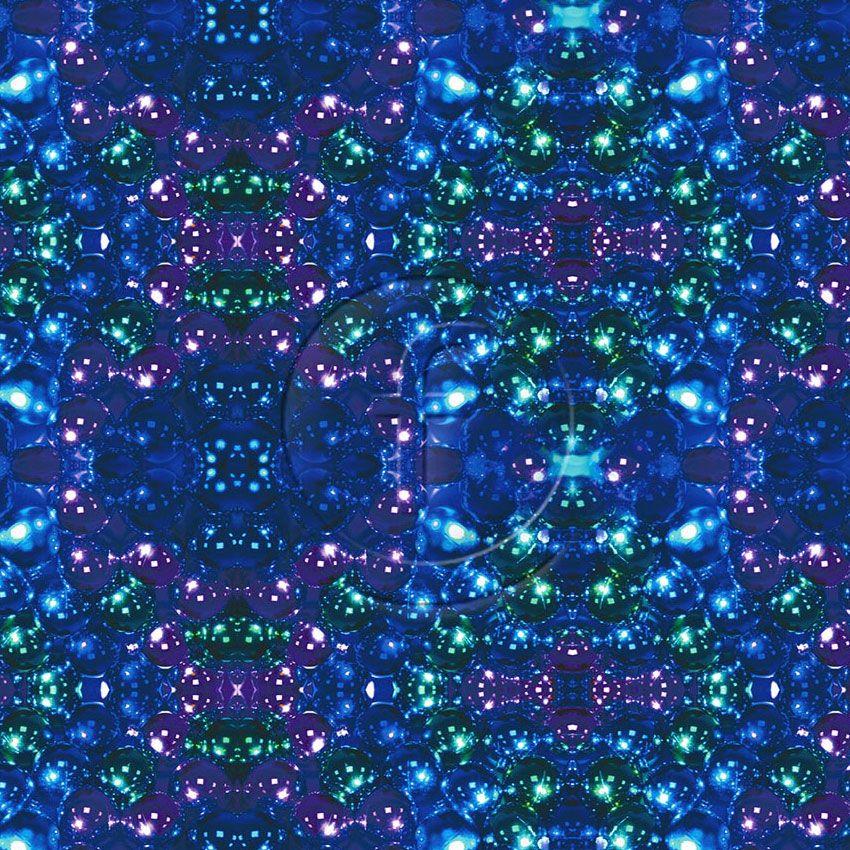 Baubles Blue, Christmas Scalable Stretch Fabric