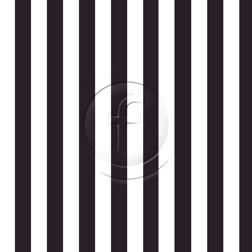 Stripe 22Mm Black White - Printed Fabric