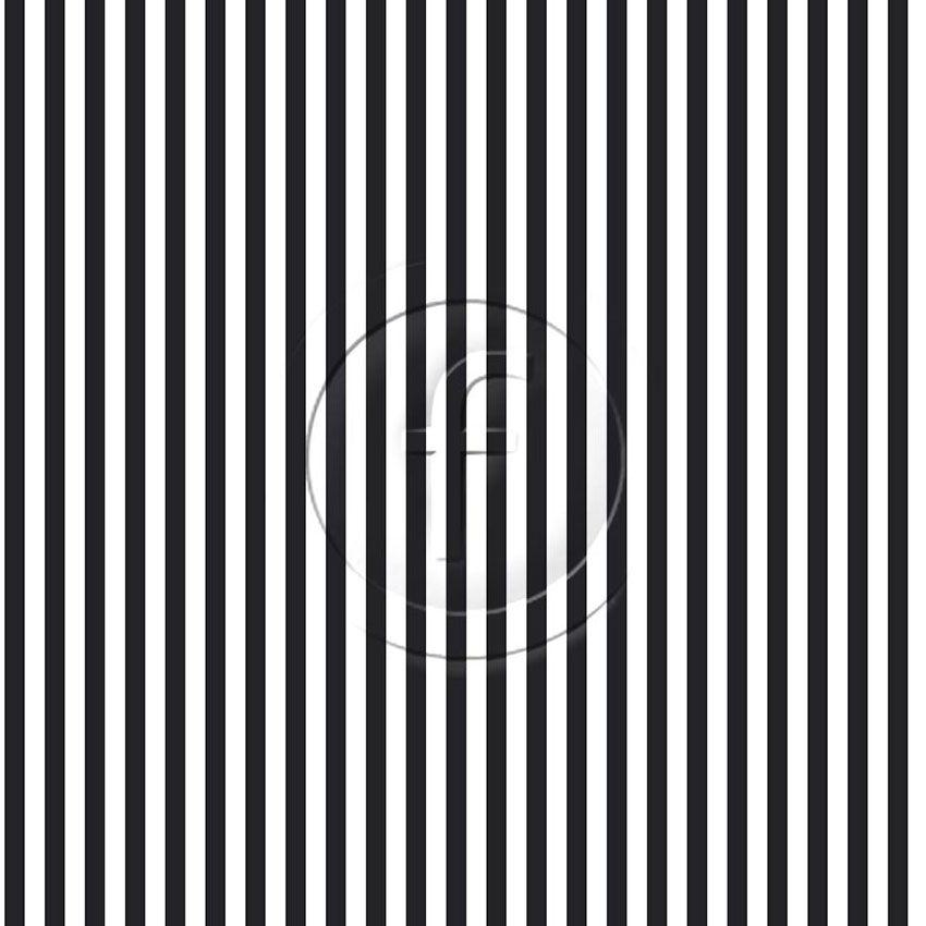 Stripe 7.5Mm Width Black White - Printed Fabric