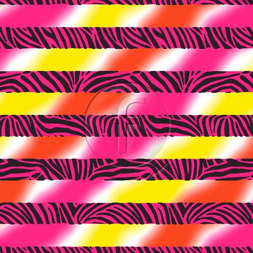 Funky Zebra Stripes Pink, Animal Scalable Stretch Fabric