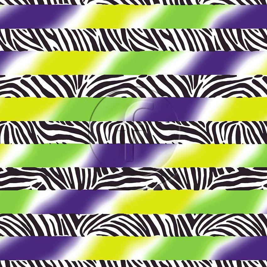 Funky Zebra Stripes Black White, Animal Scalable Stretch Fabric