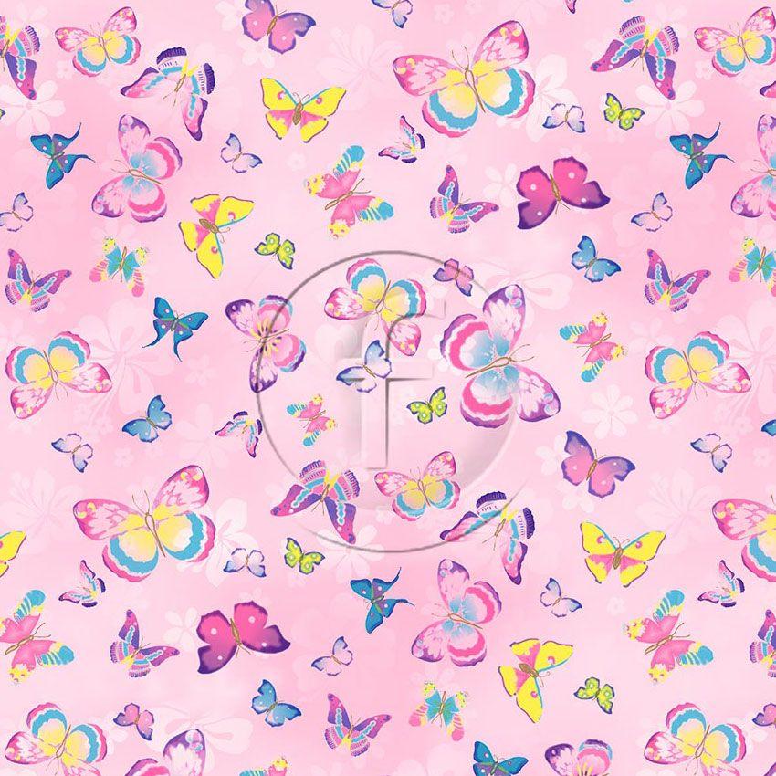 Pastel Butterfly Pink, Animal Scalable Stretch Fabric