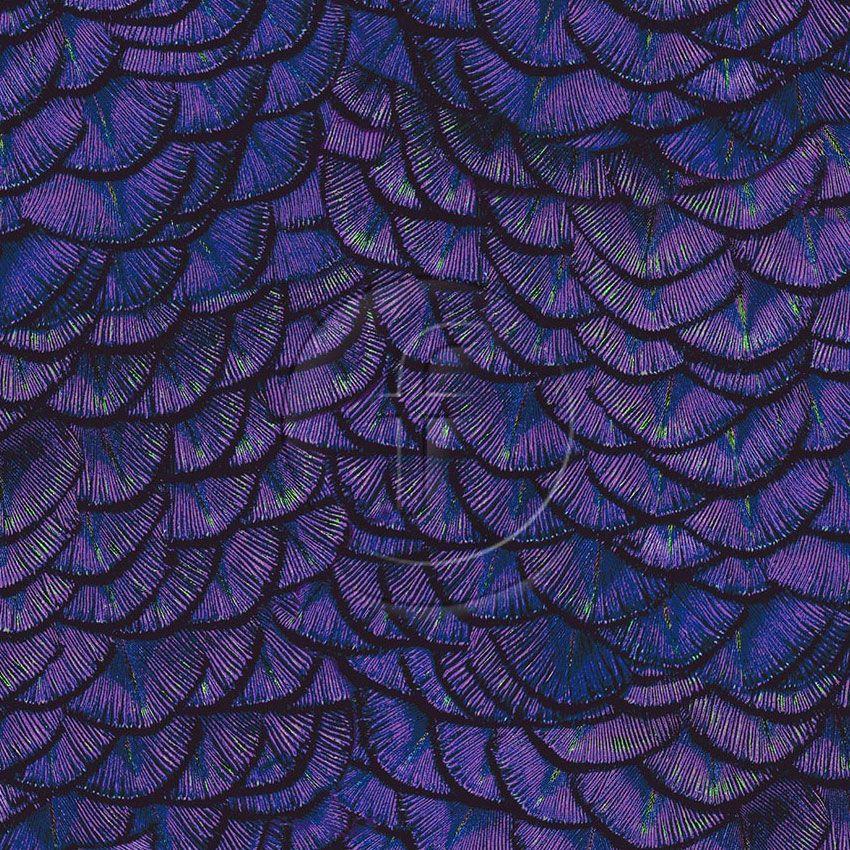 Dragon Scales Lilac, Animal Scalable Stretch Fabric: Purple