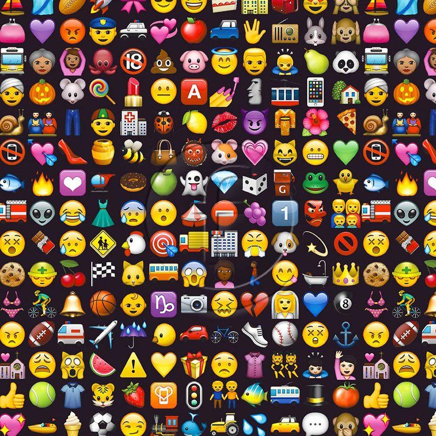 Emoji Grid - Colourme - Patterned Custom Coloured & Scalable Stretch Fabric