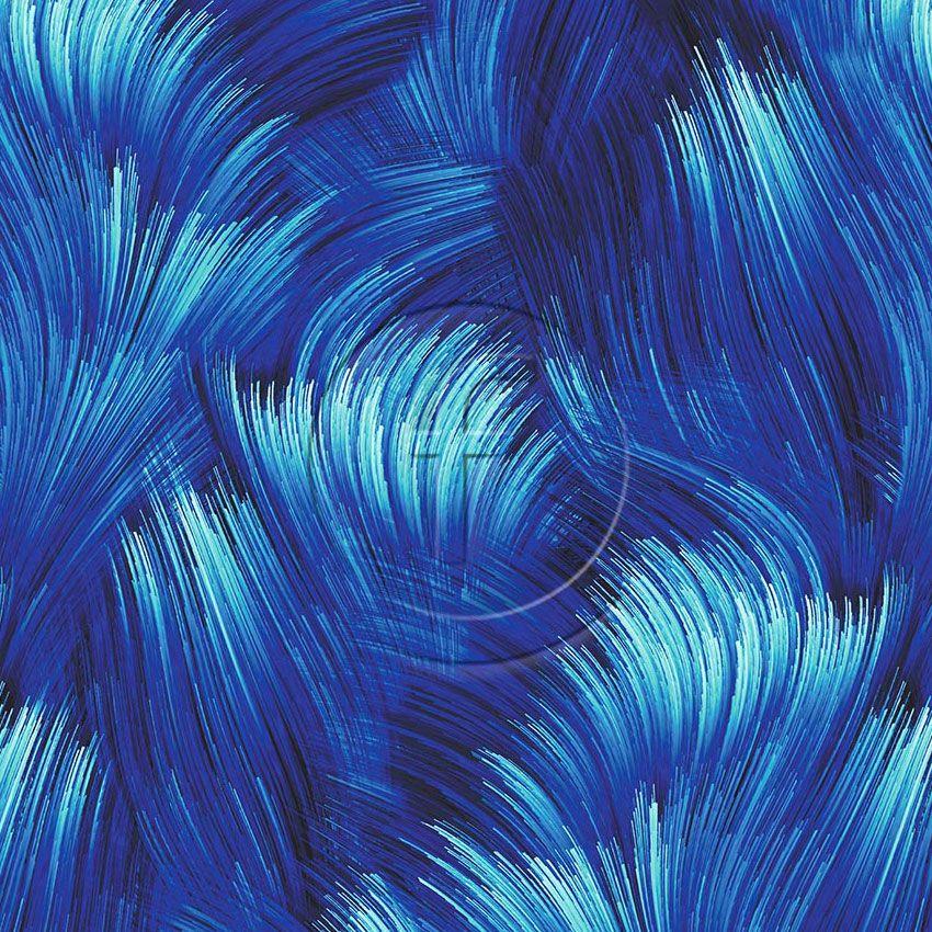 Fibres Blue - Scalable Printed Stretch Fabric