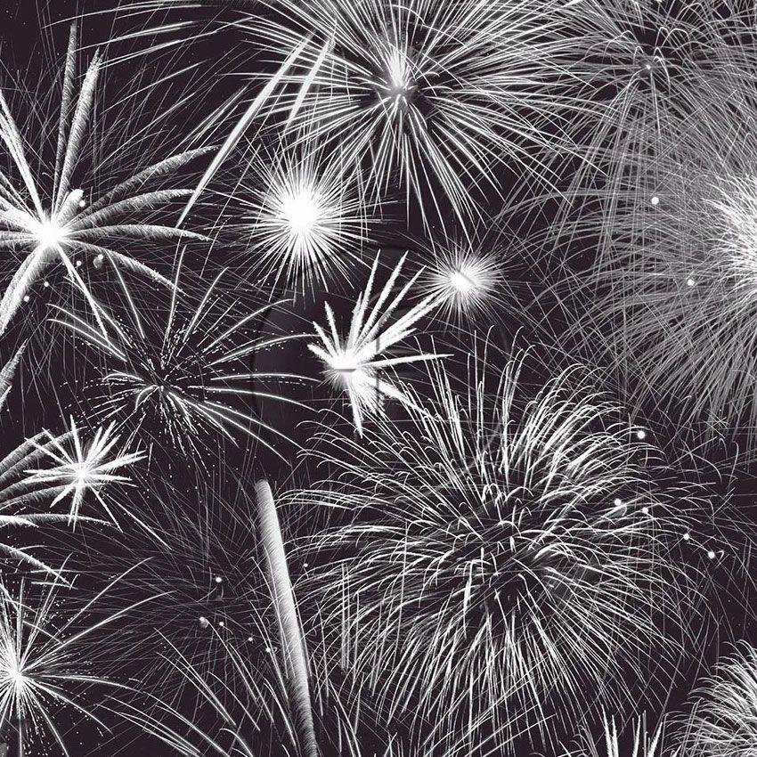 Fireworks Grey - Printed Fabric