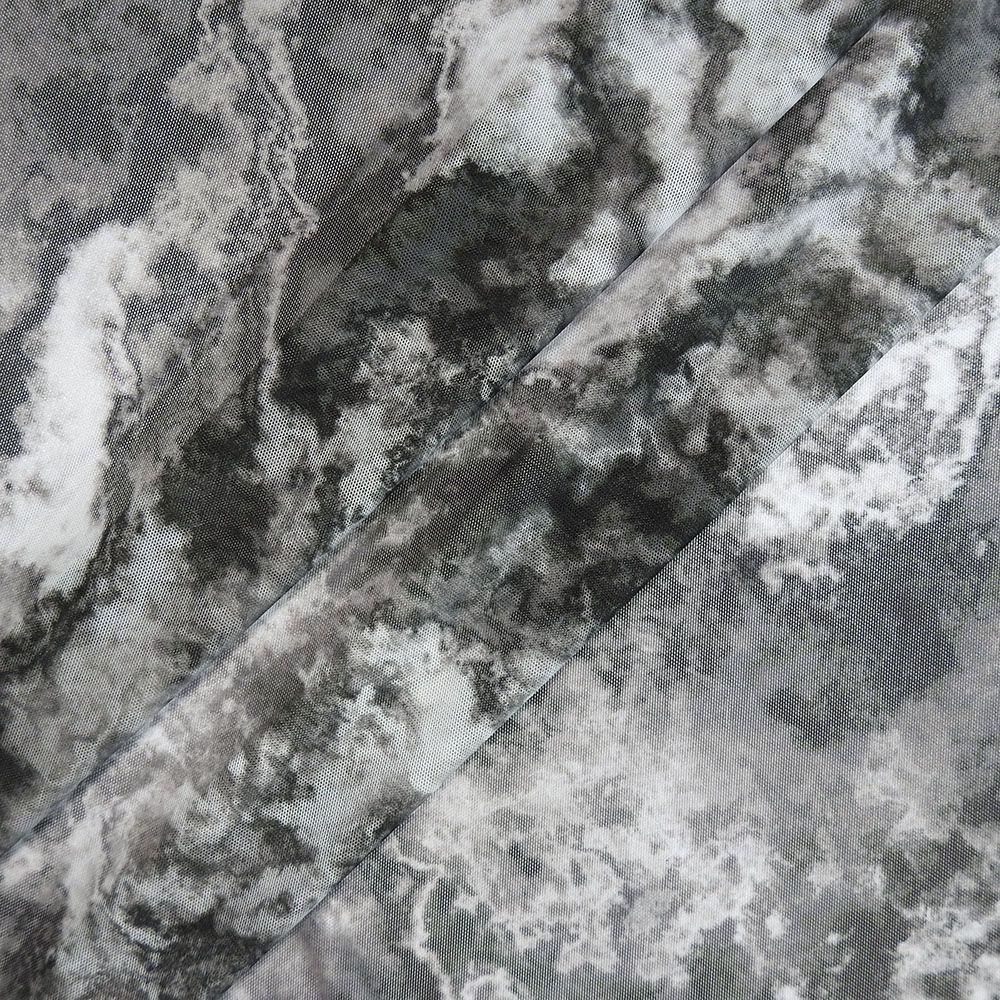 Marble - Printed Stretch Net Fabric